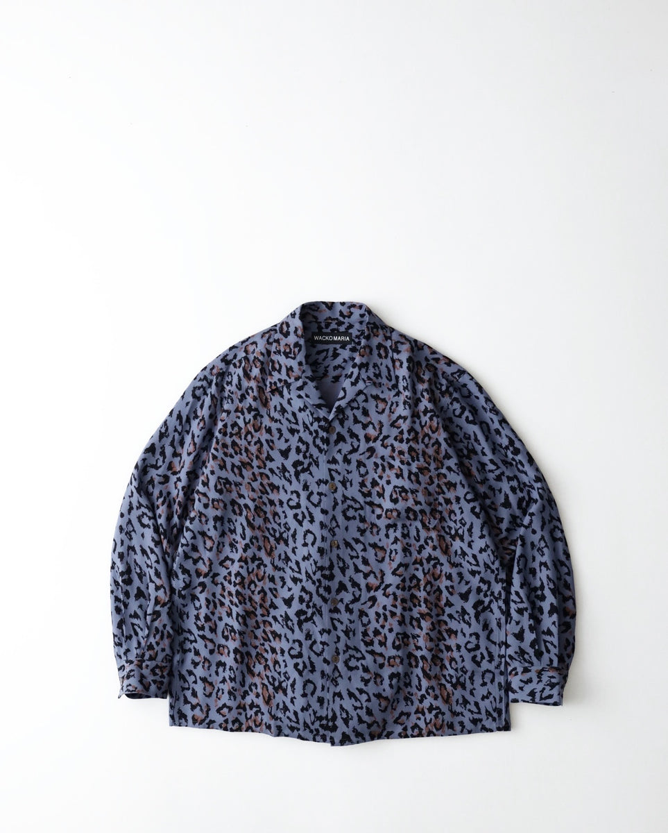 トップス WACKO MARIA Leopard Pattern Button-Down Wacko Maria Leopard Open Collar Shirt Grey Uomo - FW25 - IT