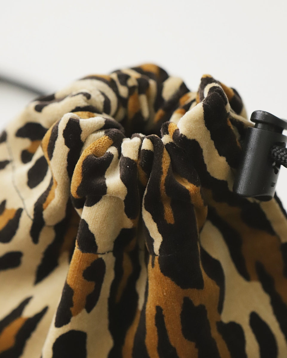 WACKO MARIA LEOPARD VELOUR DRAWSTRING BAG – NCNR WEB STORE