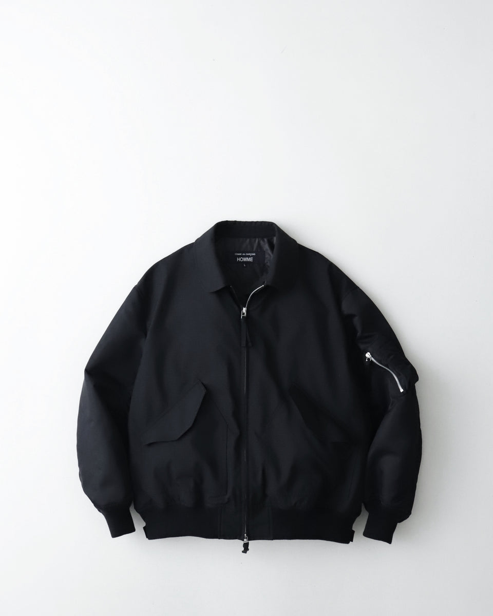 COMME des GARCONS HOMME POLYESTER WOOL RIPSTOP BLOUSON
