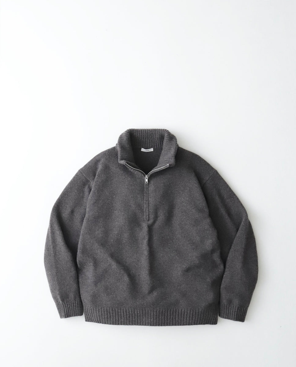 ATON LAMBS WOOL HALF ZIP SWEATER – NCNR WEB STORE