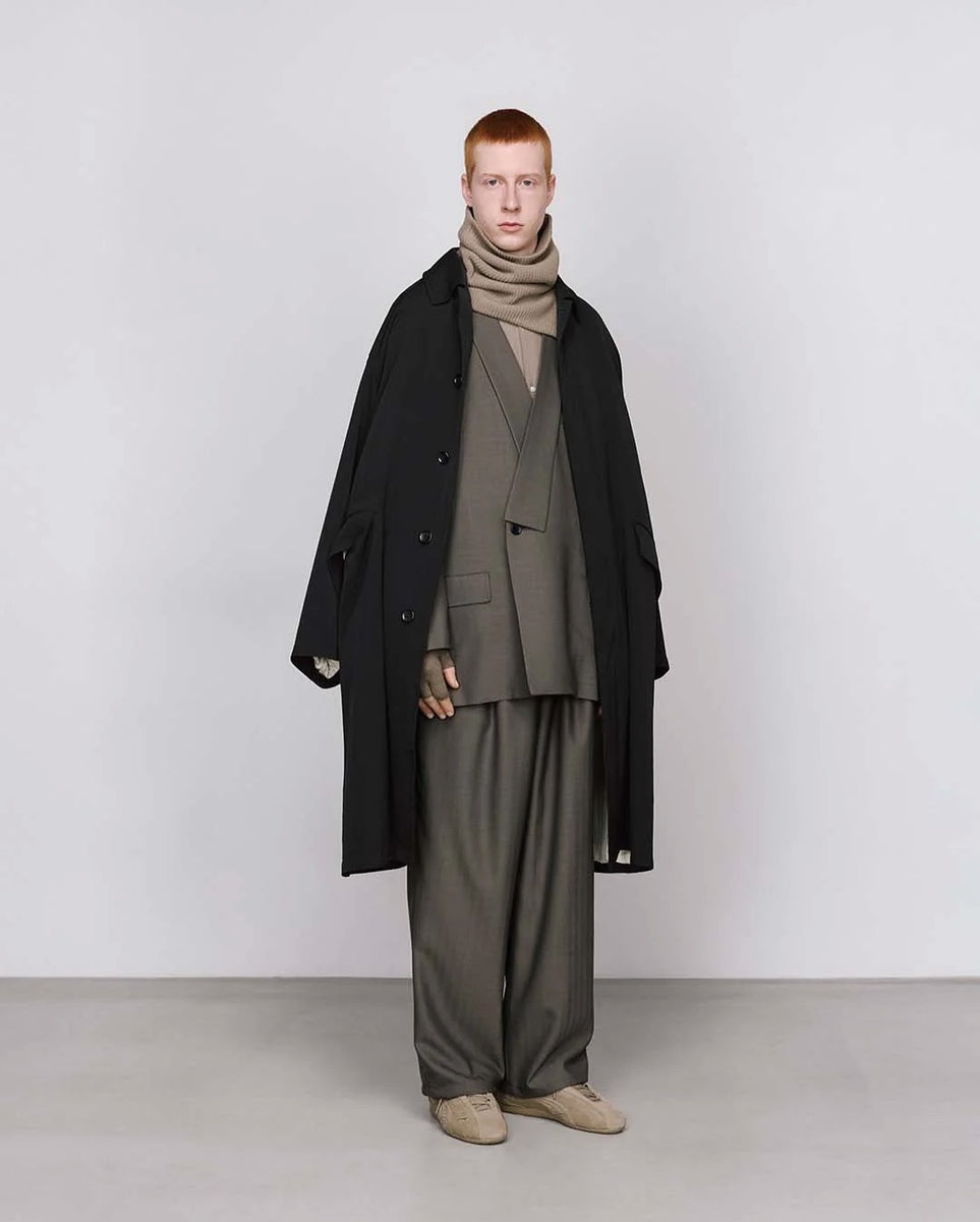 貴重大型ゴブラン織 Graphpaper FULLED WOOL GABARDINE OVERSIZED BAL COLLAR COAT – NCNR