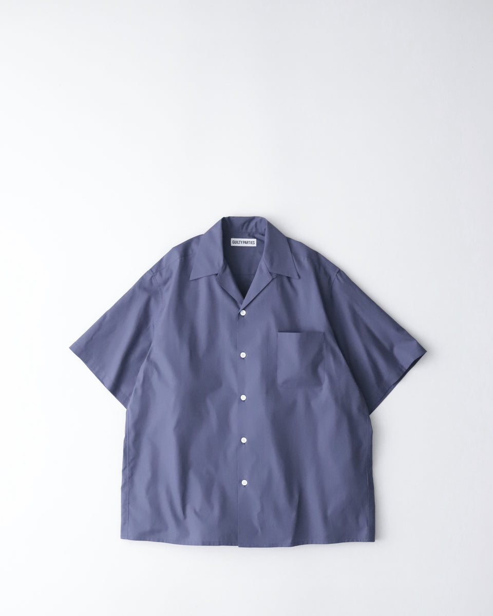ワコマリア オープンシャツ　TESSITURA MONTI WACKO MARIA/TESSITURA MONTI / OPEN COLLAR SHIRT（NAVY