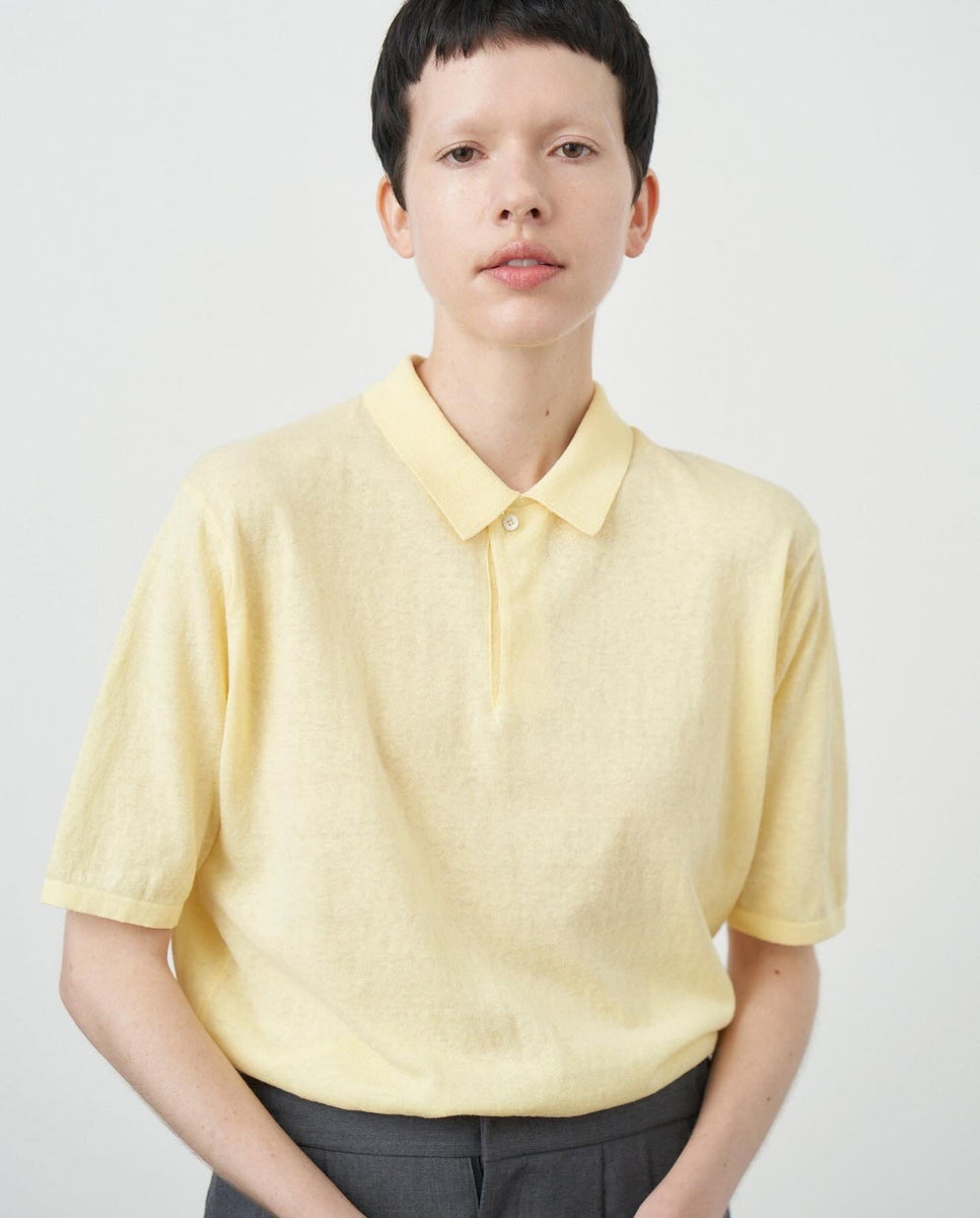 ATON　FRESCA PLATE POLO　４　ポロシャツ　日本製　カーキ. ATON FRESCA KNIT CREW POLO[UM45-KRAGCM0401]｜URBAN RESEARCH