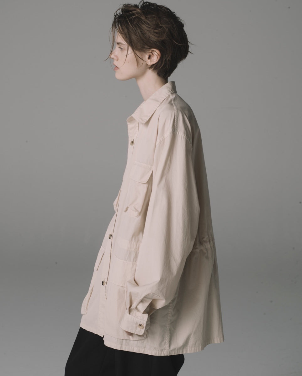 The CLASIK GARMENT DYE SAFARI JACKET｜SHIRTING COTTON POPLIN