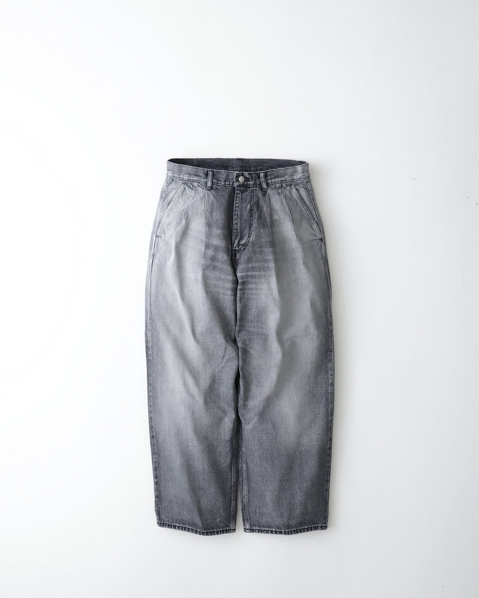 パンツ graphpaper selvage denim two tuck pants Graphpaper) Selvage Denim Two Tuck Tapered Pants(DARK FADE