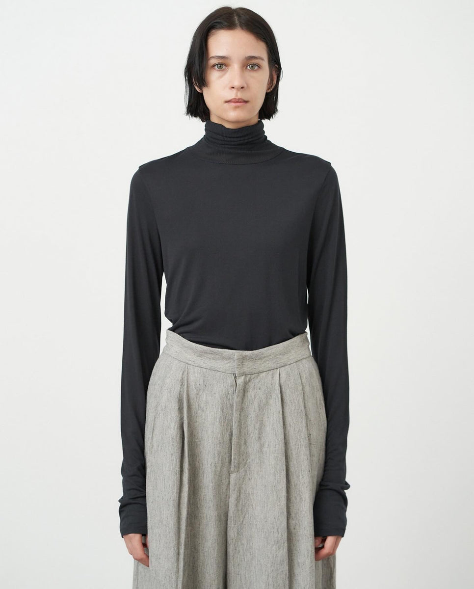 【定価1.9万】エイトン ATON *MODAL SILK JERSEY TURTLENECK タートルネックカットソー*2シルク混トップス(1-2504-531)【92E52】【92E52】 MODAL SILK JERSEY | タートルネック / ATON | ファッション通販
