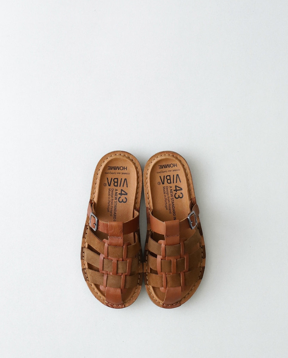 COMME des GARCONS HOMME VIBAE LEATHER STRAP SANDAL｜STEER SMOOTH