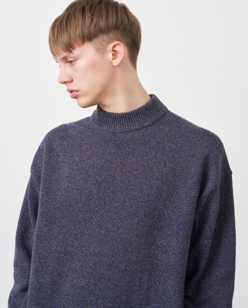 ATON 別注 WOOL MOULINE MOCKNECK SWEATER ATON WOOL MOULINE MOCKNECK SWEATER – NCNR WEB STORE