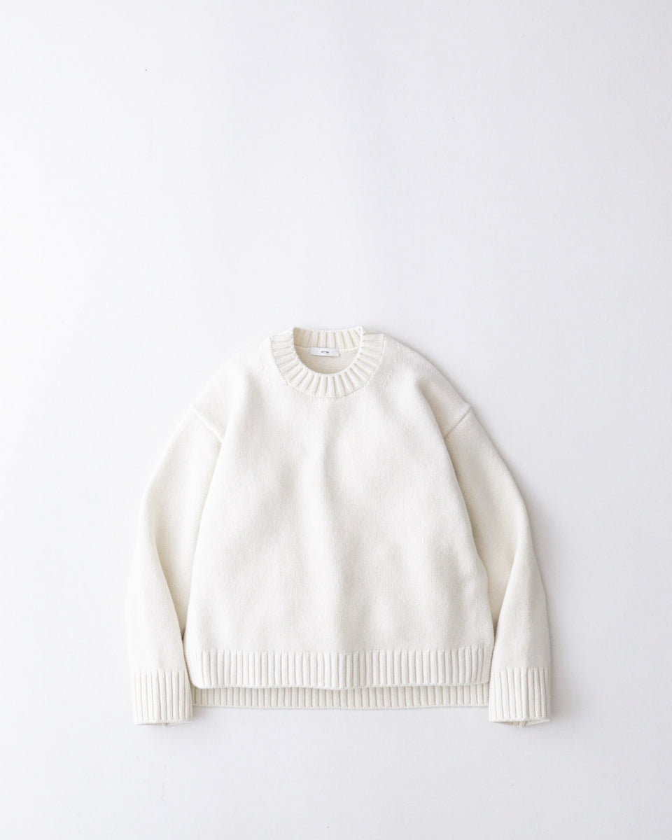 ATON COOMA LAMBS WOOL CREWNECK SWEATER（WOMEN）