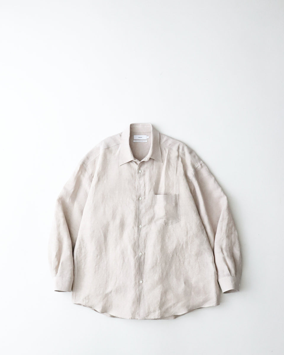 トップス Graphpaper Linen Cupro Oversized Shirt Graphpaper (グラフペーパー) Linen Cupro L/S Oversized Band