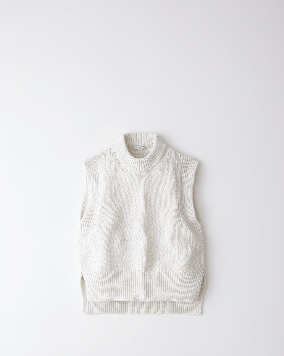 ATON SILK WASHI LILYYARN CREWNECK VEST（WOMEN） – NCNR ONLINE STORE