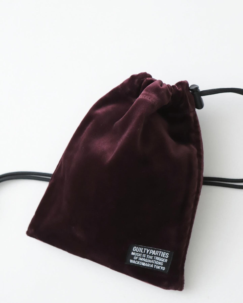 WACKO MARIA VELVET SHOULDER POUCH 巾着ポーチ