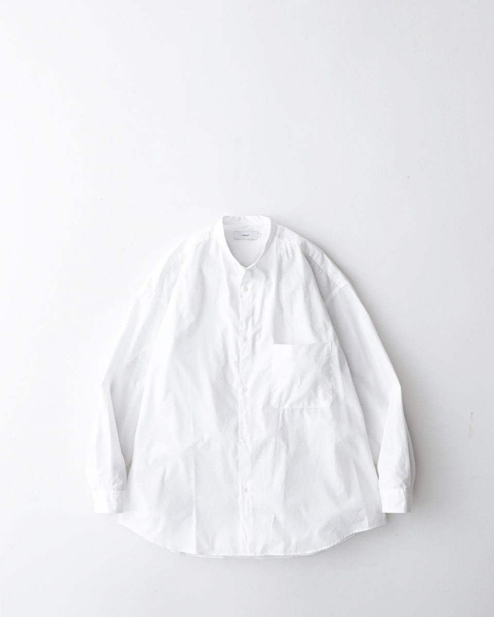 Graphpaper BROAD L/S OVERSIZED BAND COLLAR SHIRT – NCNR WEB STORE