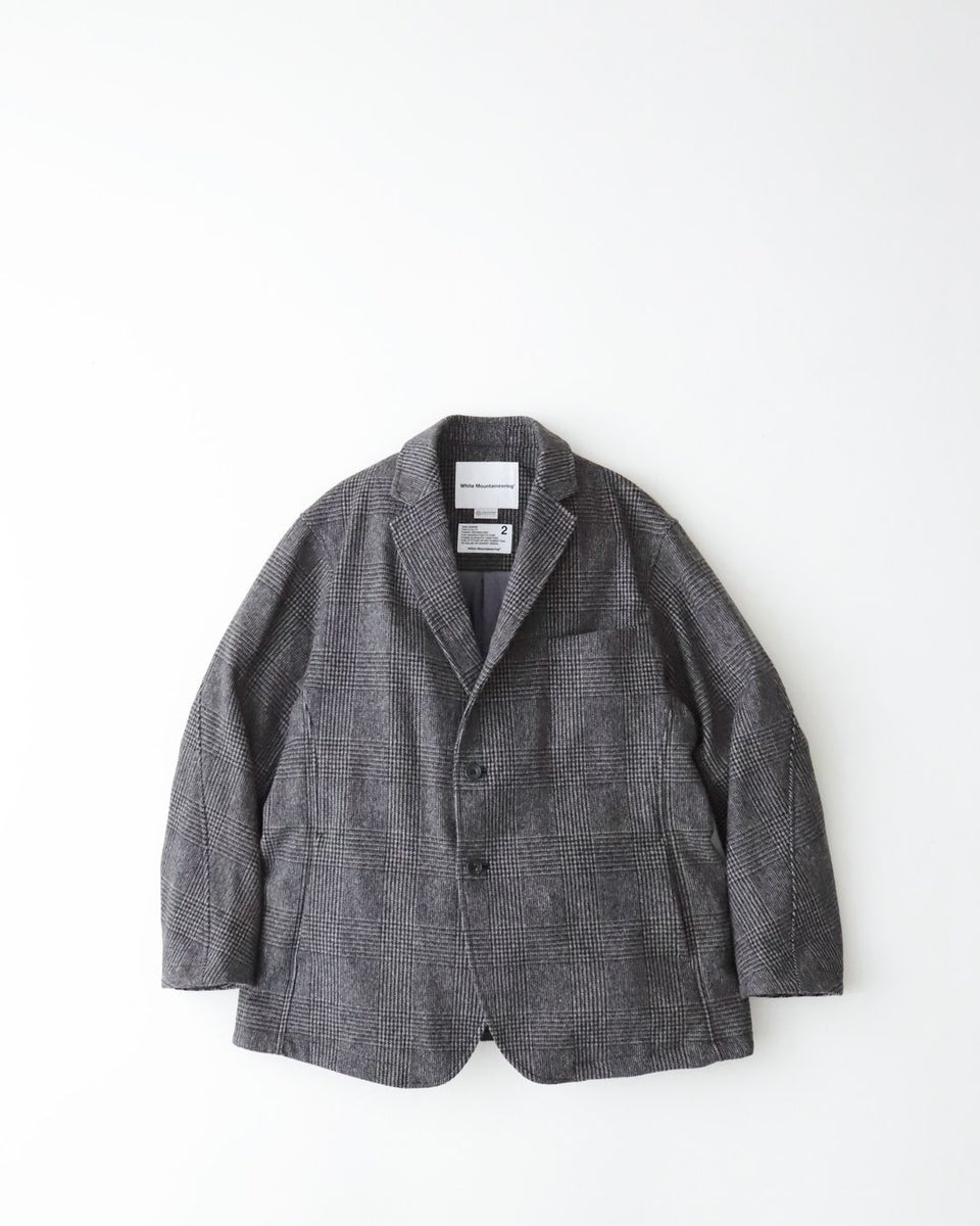 White Mountaineering GORE-TEX WINDSTOPPER® GLEN CHECK LAPEL JACKET