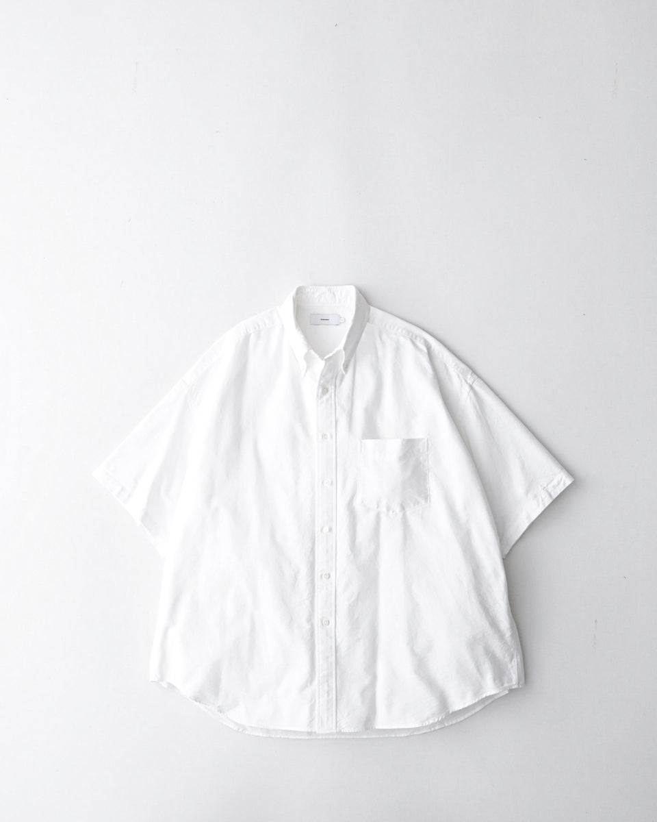 Graphpaper オックスフォードオーバーサイズ半袖シャツ 白 美品 ① Graphpaper (グラフペーパー) Oxford L/S Oversized B.D Shirt