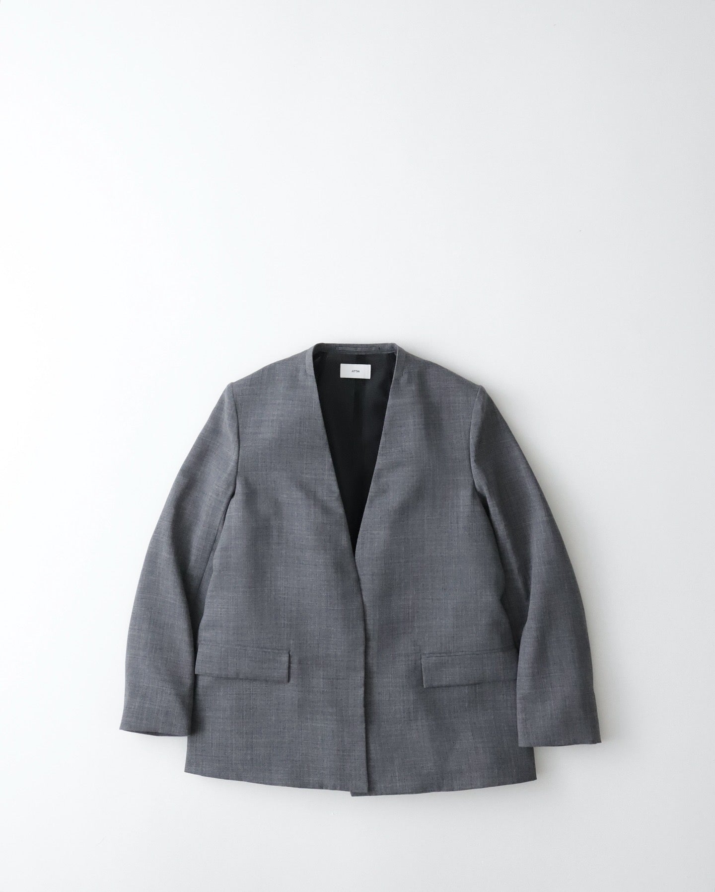 TECHNO WOOL ETERMIN COLLARLESS JACKET（WOMEN）