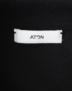 COTTON WASHI KNIT HALF SLEEVE POLO SWEATER