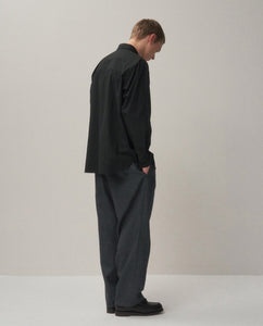 LINEN WOOL TWILL SHIRT JACKET