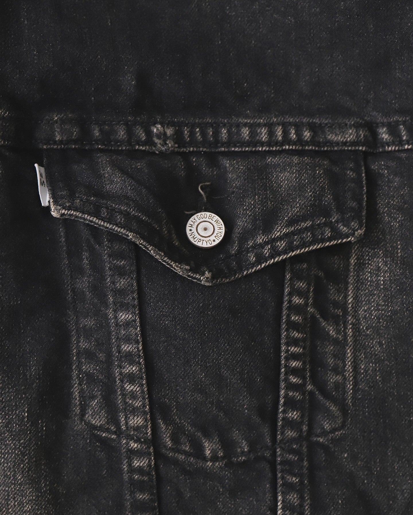 NEW MANUAL BLACK DENIM TRACKER JACKET