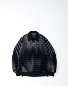 HIGH GAUGE STRIPED POLO SHIRT