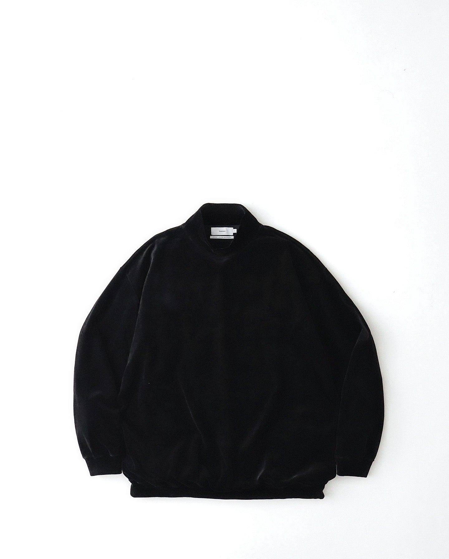 COMPACT VELOUR MOCK NECK