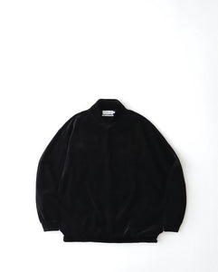 COMPACT VELOUR MOCK NECK