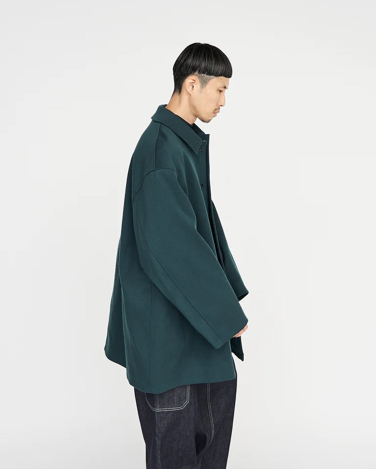 BACK TWILL SATIN COAT