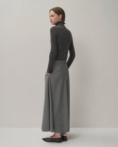 SILK BLENDED CIRCULAR RIB HENRYNECK SWEATER（WOMEN）