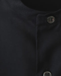 TECHNO WOOL TROPICAL OVERSIZED BAND COLLAR SHIRT