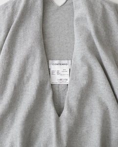 RECYCLE COTTON KNIT V-CUT TOPS（WOMEN）