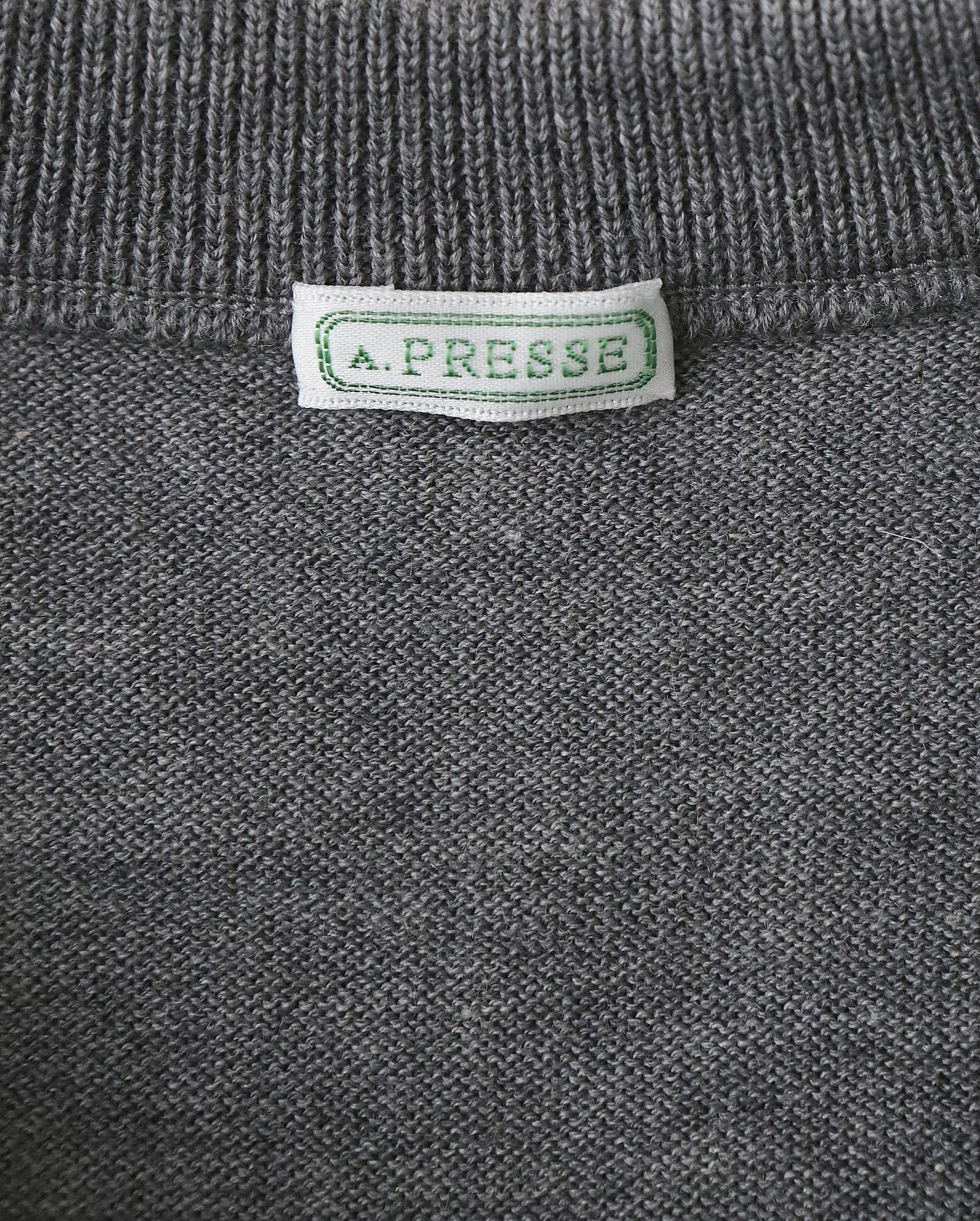 WOOL KNIT HENLEY NECK SWEATER