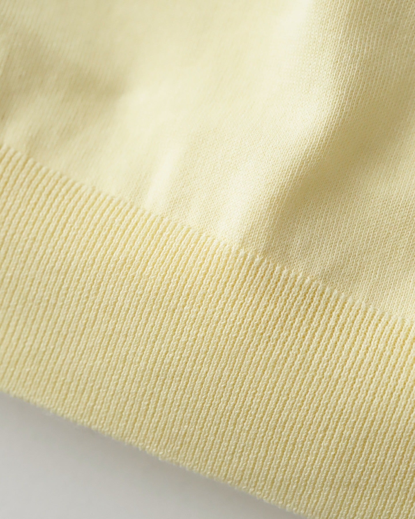 COTTON WASHI KNIT HALF SLEEVE POLO SWEATER