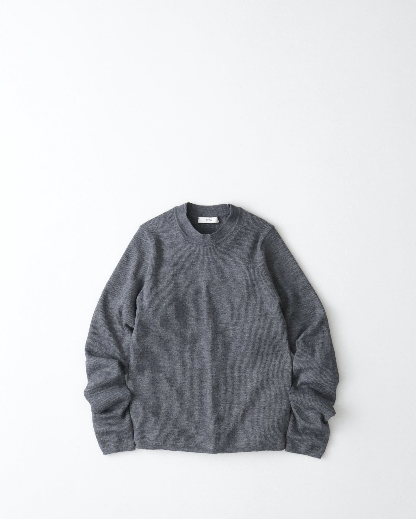 RAMIE WOOL RIB｜RIB MOCKNECK SWEATER（WOMEN）