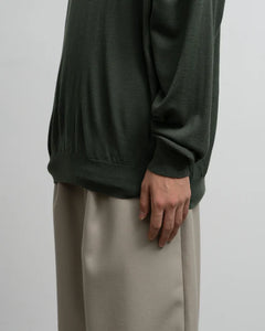 HIGH GAUGE L/S OVERSIZED CREW NECK KNIT