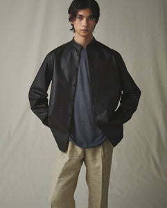 MINIMAL COLLERLESS SHIRTS｜SHEEP DRUM DYED