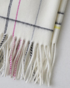 LAMBS WOOL CHECK STOLE