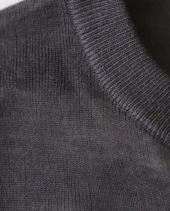 SILK BLENDED CIRCULAR RIB HENRYNECK SWEATER（WOMEN）