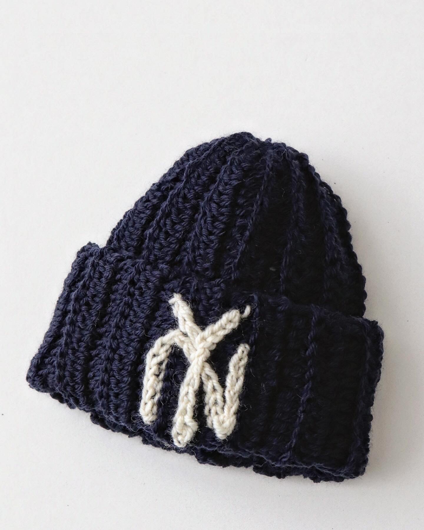 "YN"NAVY BEANIE