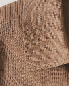 RAMIE WOOL RIB | RIB POLO SWEATER（WOMEN）