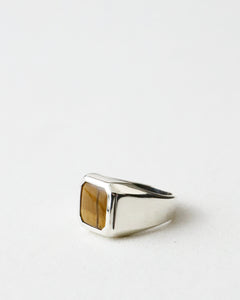 TIGER'S EYE SIGNET RING