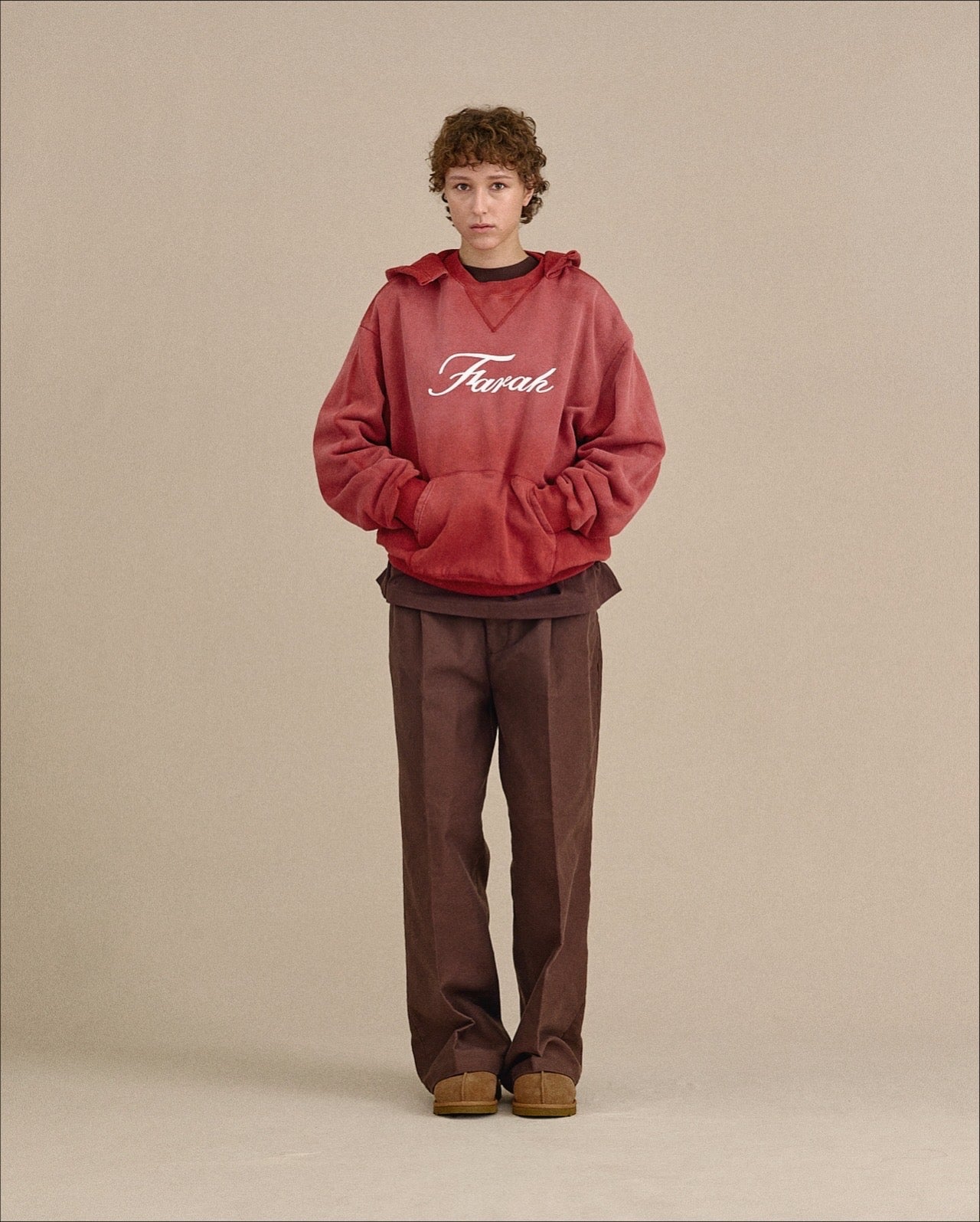 OUT TUCK WIDE TAPERED PANTS｜MOLESKIN
