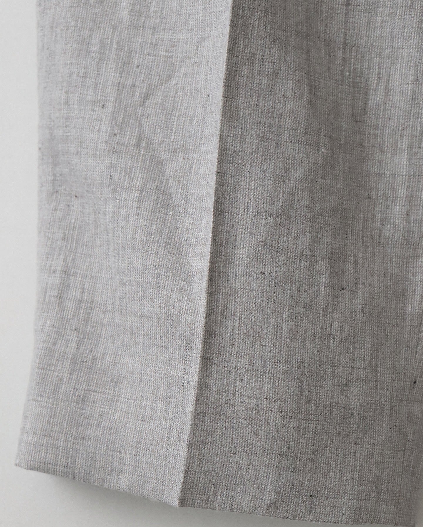 LINEN WOOL TWILL TUCKED EASY PANTS（WOMEN）