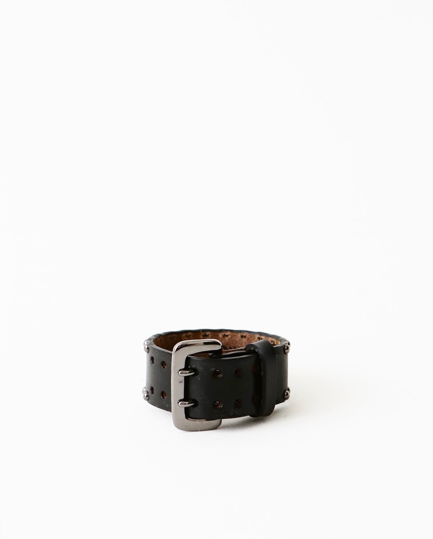 WOLF’S HEAD / STUDS LEATHER WRIST BAND（29mm）