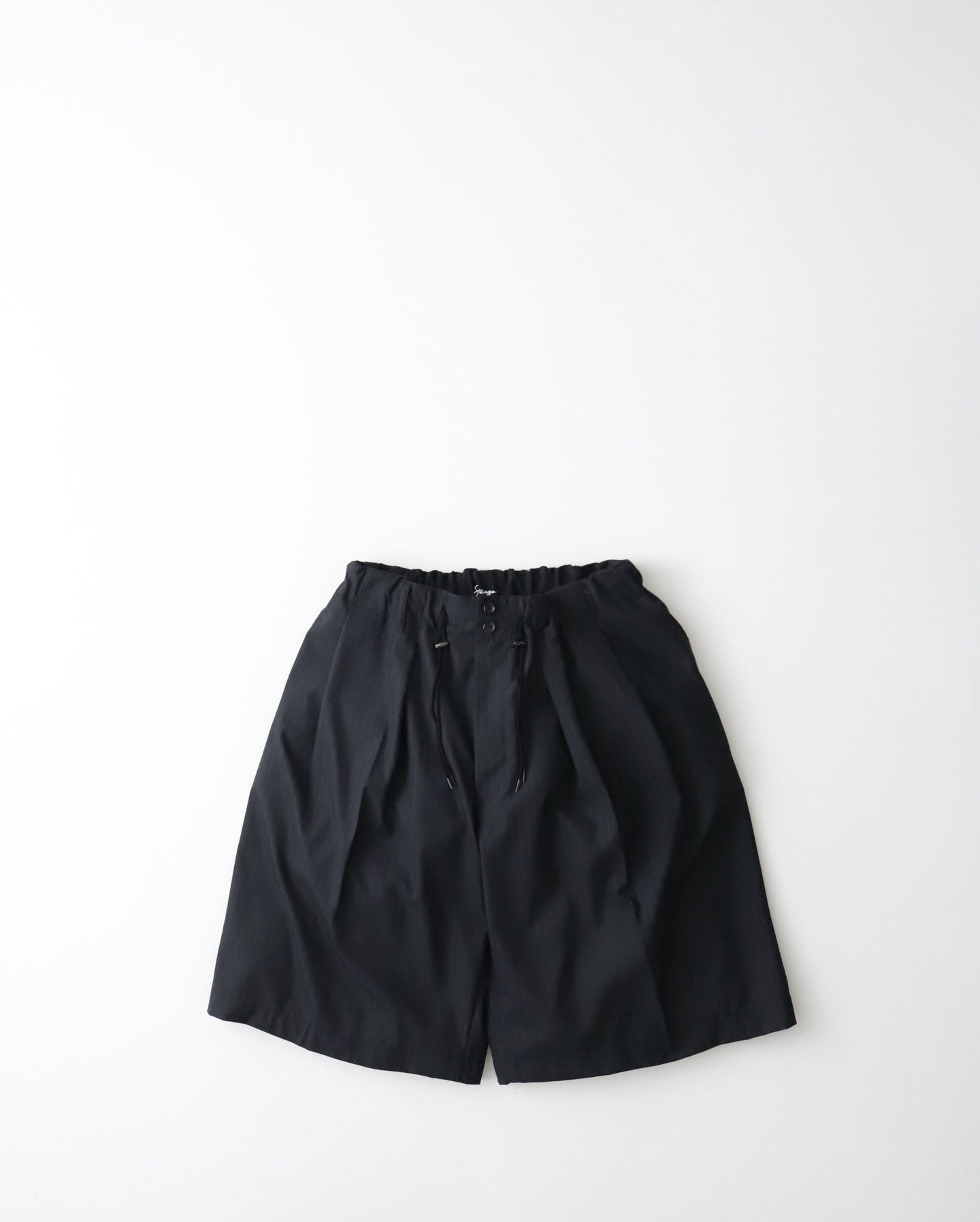 CIRCULAR SHORT PANTS BLACK STRIPE