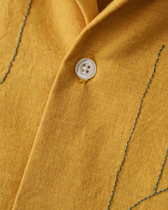 OVERSHIRT SHORT SLEEVE EMBROIDERED FABRIC YELLOW