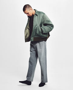 UNLIKELY TIME TRAVEL JEAN WIDE GRAY DENIM