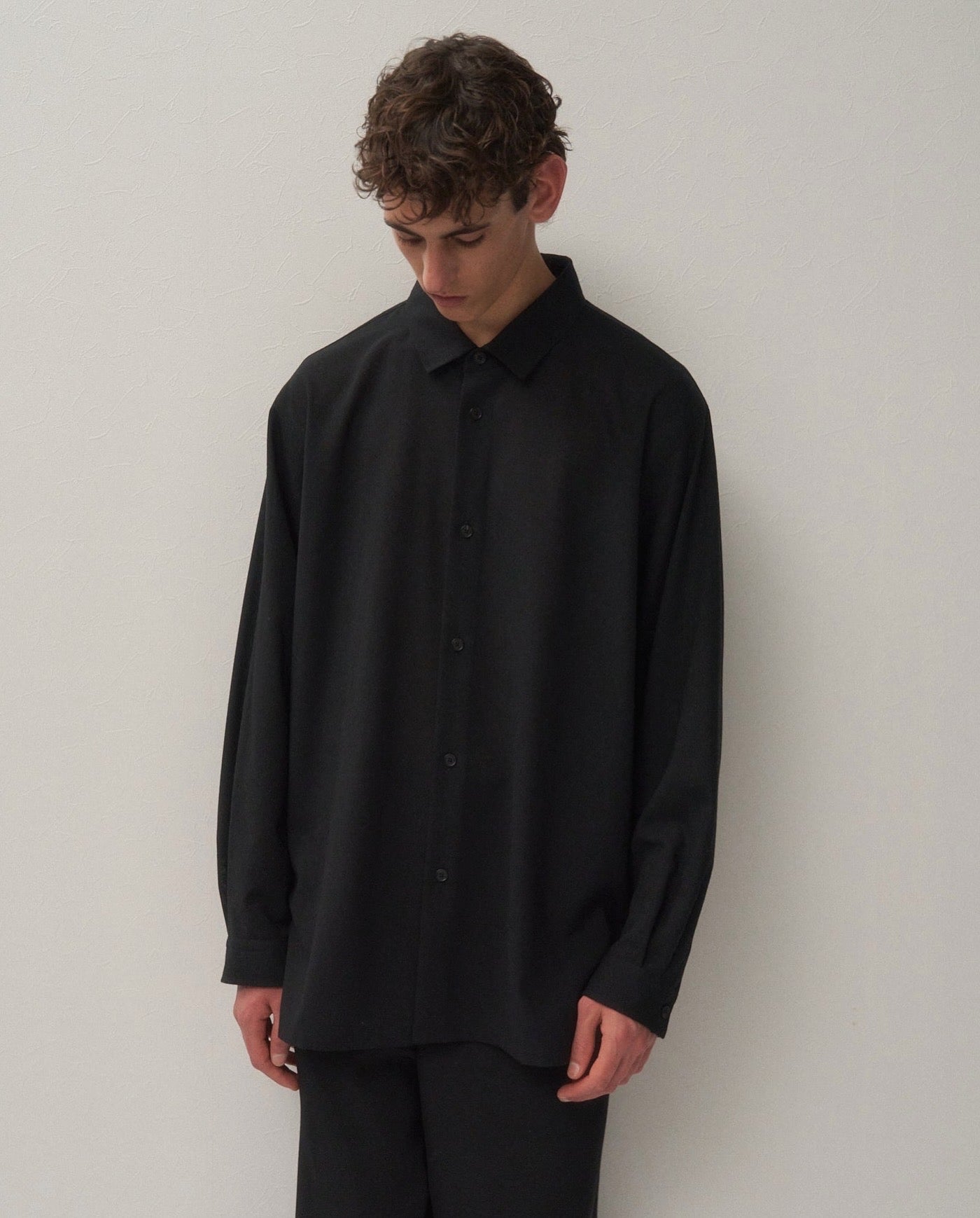 TWIST WOOL WASHER OVERSIZED SHIRT
