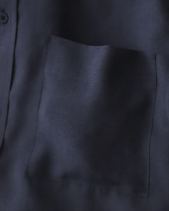 SILK SUEDE BUTTON DOWN SHIRT（WOMEN）