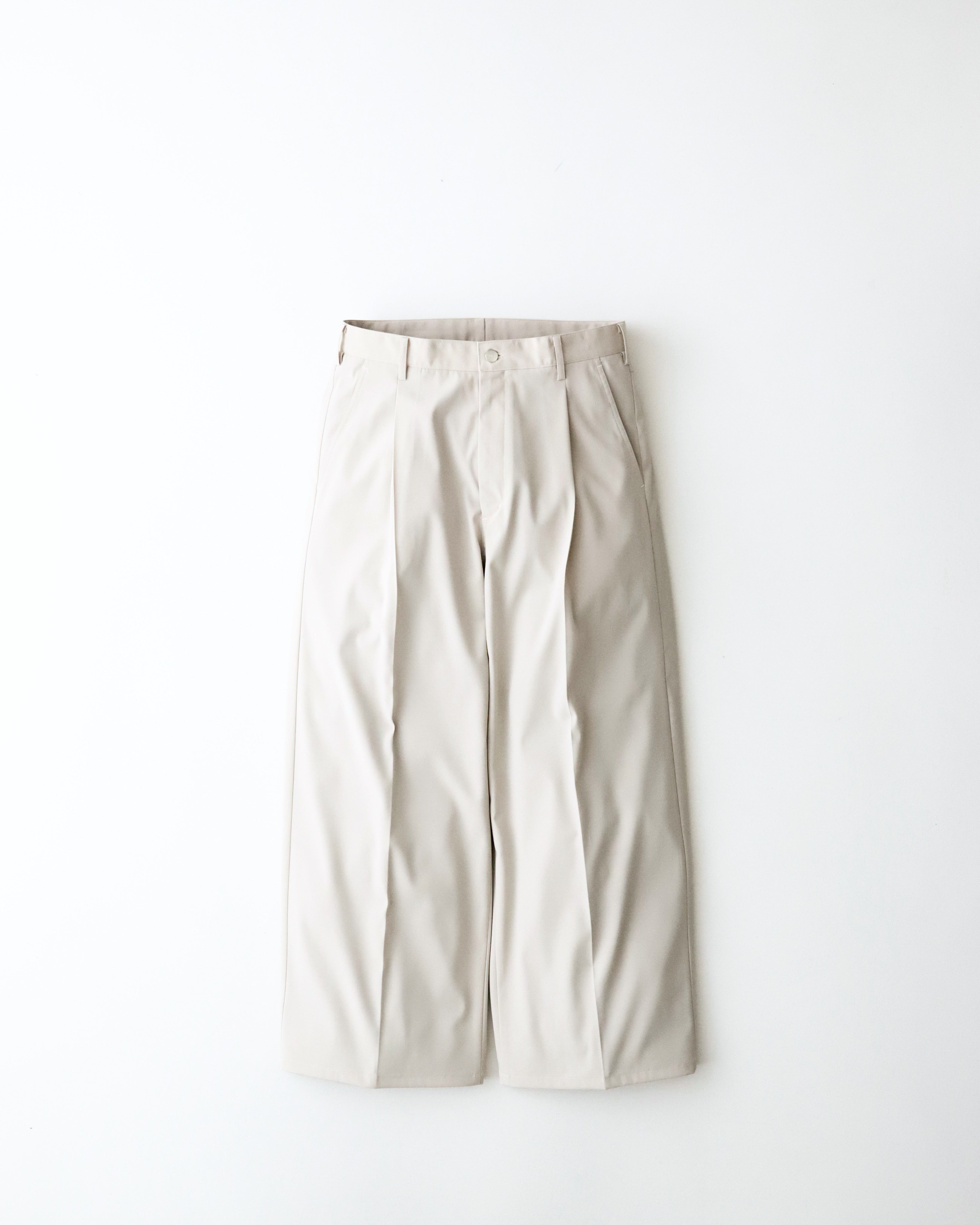 SEMI DULL OXFORD WIDE TROUSERS