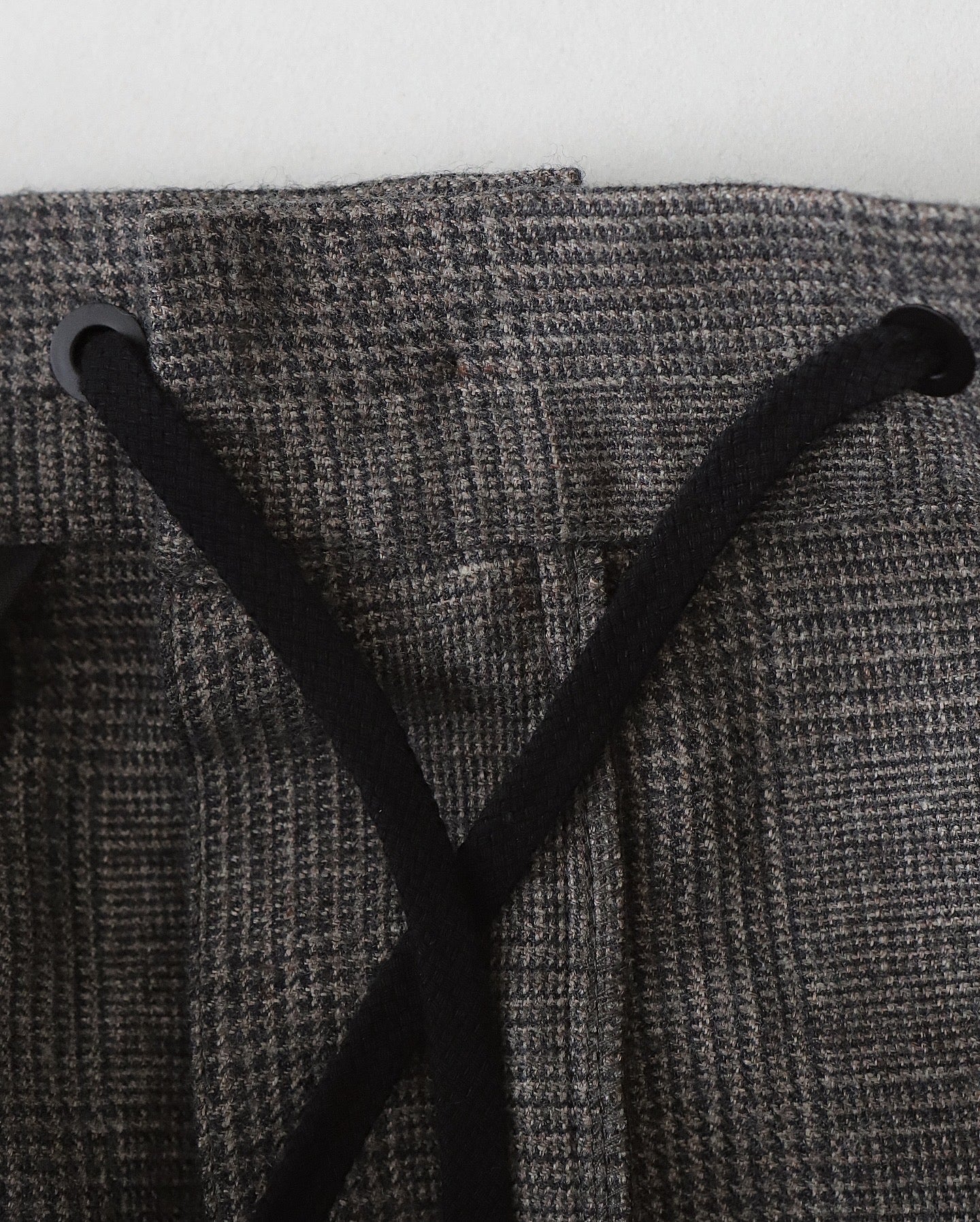 LINEN WOOL TWILL LOOSE FIT PANTS
